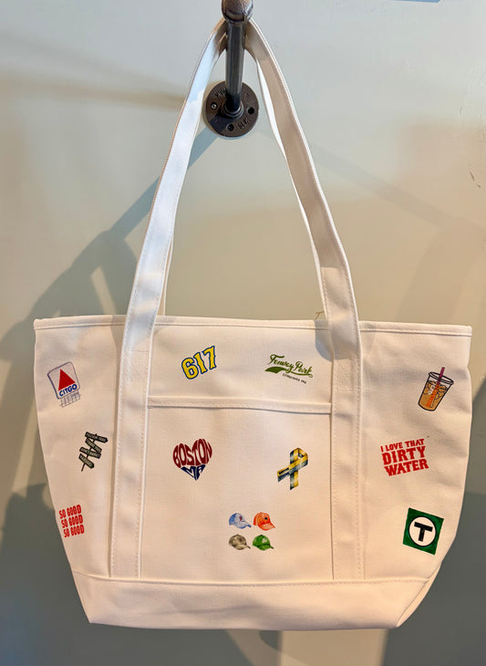 Salt & Sun Creations White Medium Size Canvas Tote