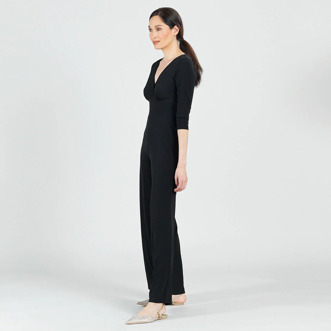 Clara Sun Woo Signature Soft Knit V-Neck Jumpsuit