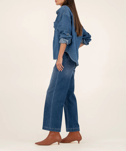 Kut from the Kloth Meg High Rise Wide Leg W/ Pork Chop Pockets