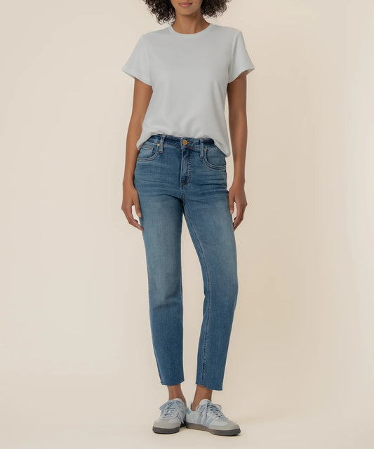 Kut from the Kloth Rachael High Rise Raw Hem Mom Jean