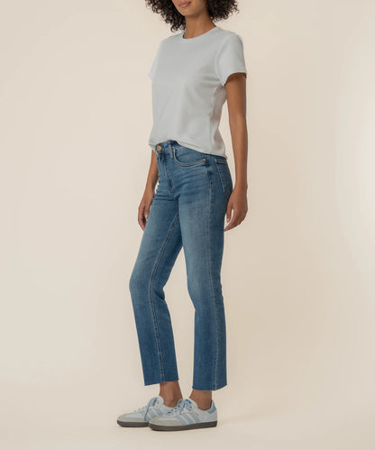 Kut from the Kloth Rachael High Rise Raw Hem Mom Jean