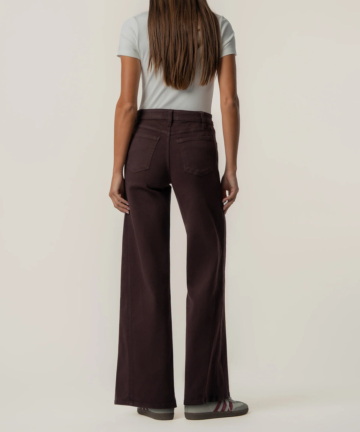 Kut from Kloth Maya High Rise Wide Leg -Raisin