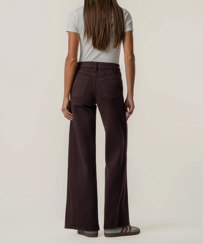 Kut from Kloth Maya High Rise Wide Leg -Raisin