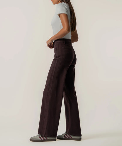 Kut from Kloth Maya High Rise Wide Leg -Raisin
