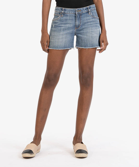 Kut from the Kloth Gidget Mid Rise Fray Short