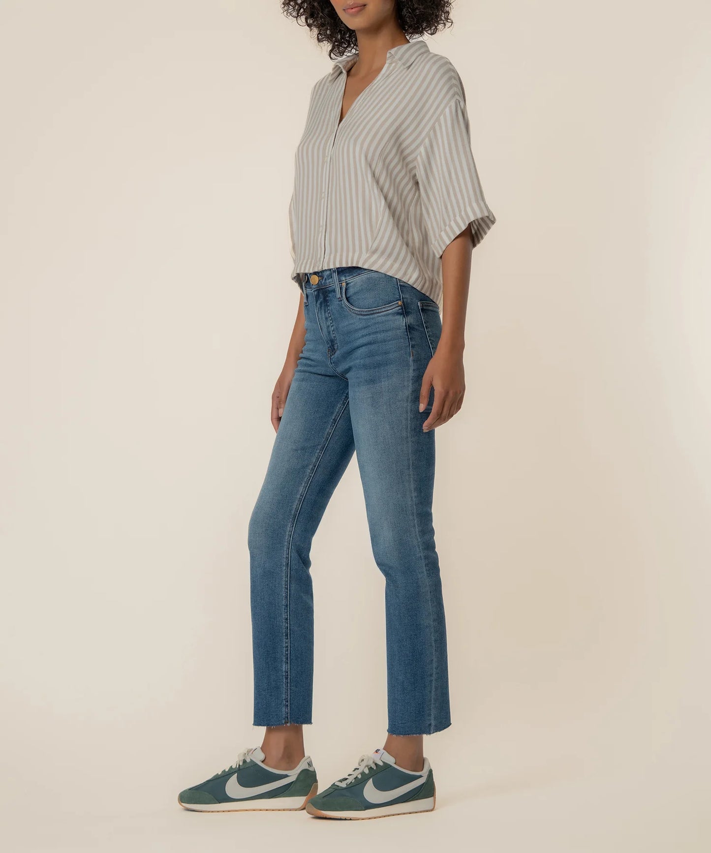 Kut from the Kloth Donna Rolled Sleeve Top