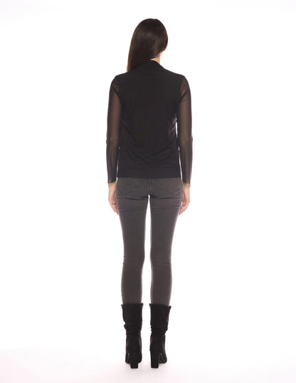 Viereck V-Neck Mesh Top