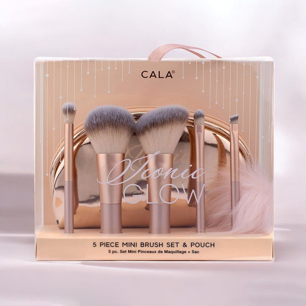 Cala 5 Piece Mini Brush Set & Pouch