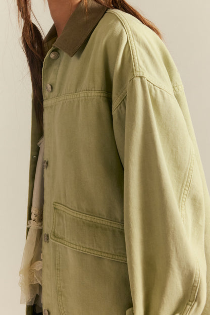Free People Lemon Oversized Denim Jacket