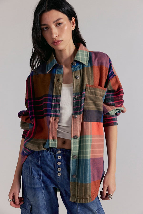 Free People Ashley Plaid Shirt
