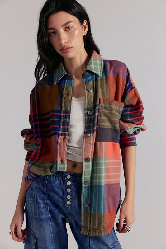 Free People Ashley Plaid Shirt