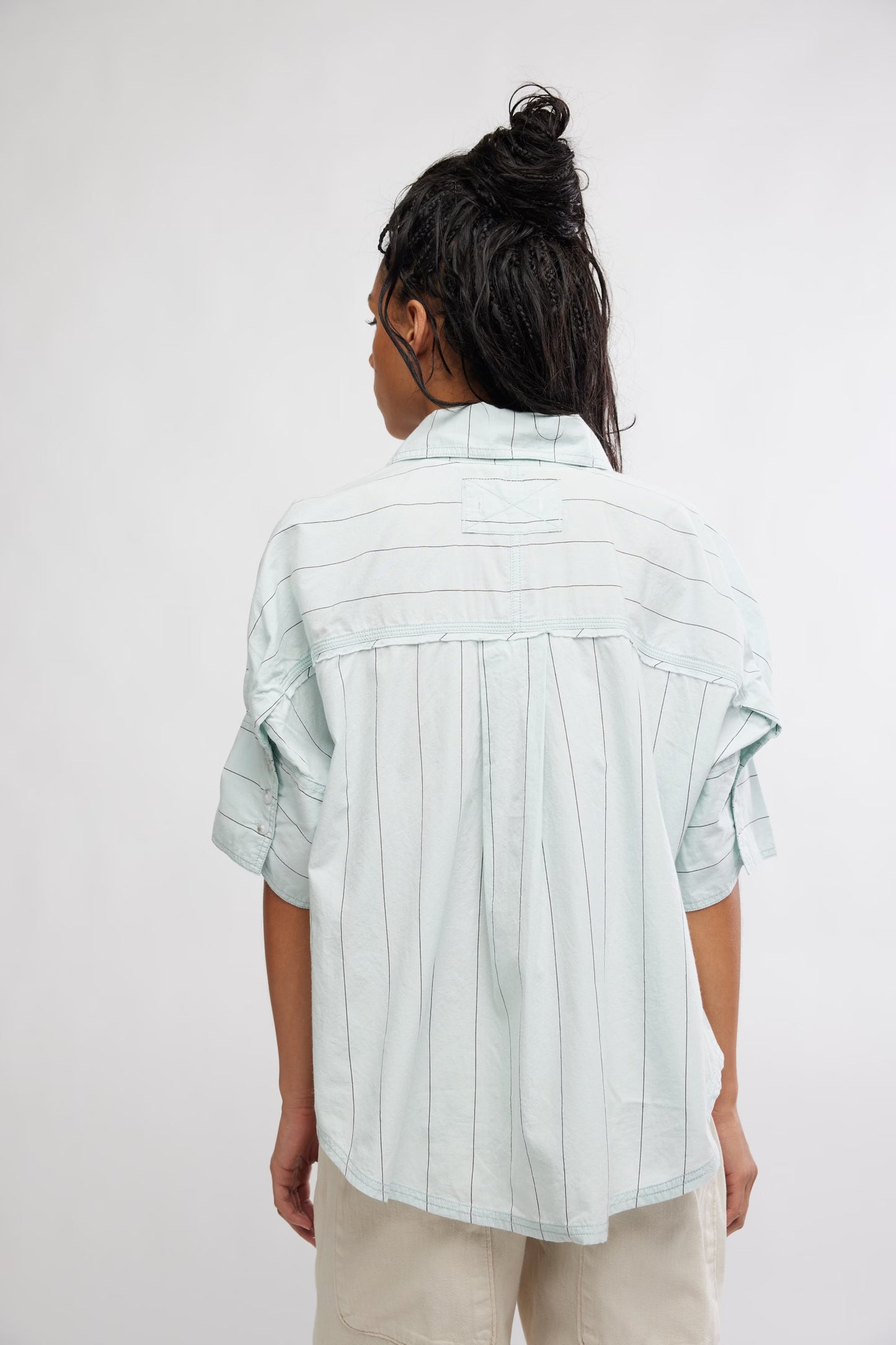 Free People Seaside Cotton Stripe Shirt