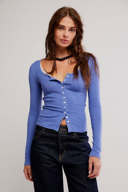 Free People End Game Pointelle L/S