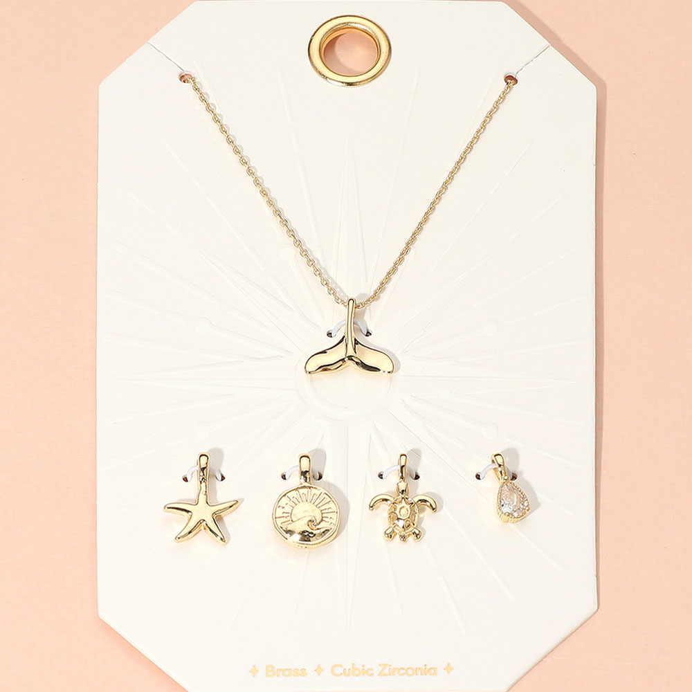 Multi Charms Necklace Set