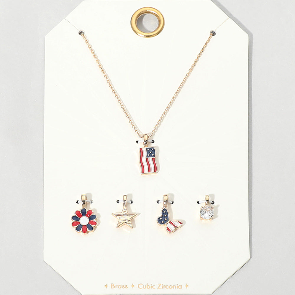 Multi Charms Necklace Set
