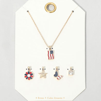 Multi Charms Necklace Set