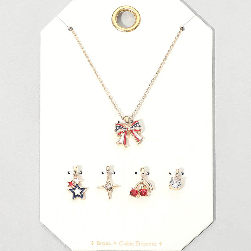 Multi Charms Necklace Set