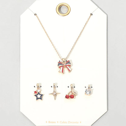 Multi Charms Necklace Set