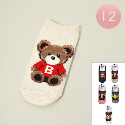 Teddy Bear Ankle Socks