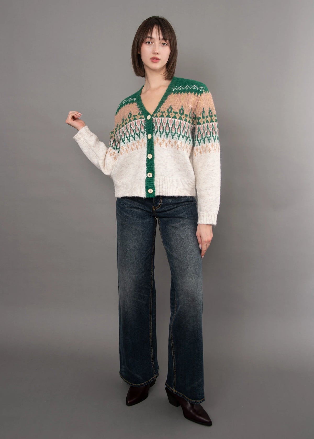 RD Style Jacquard Cardigan