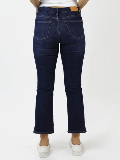 Dear John Jeanne High Rise Crop Flare Jean