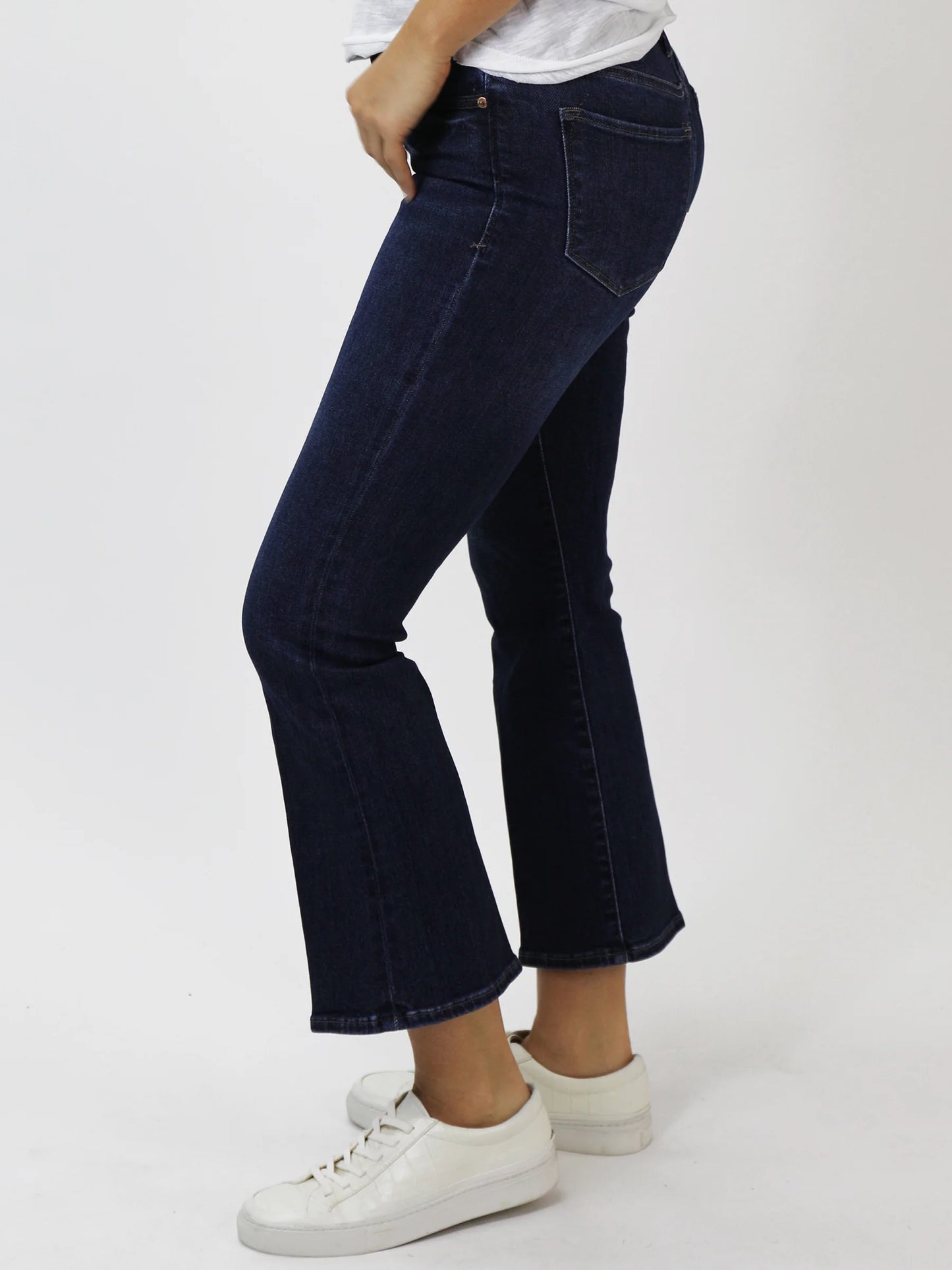 Dear John Jeanne High Rise Crop Flare Jean