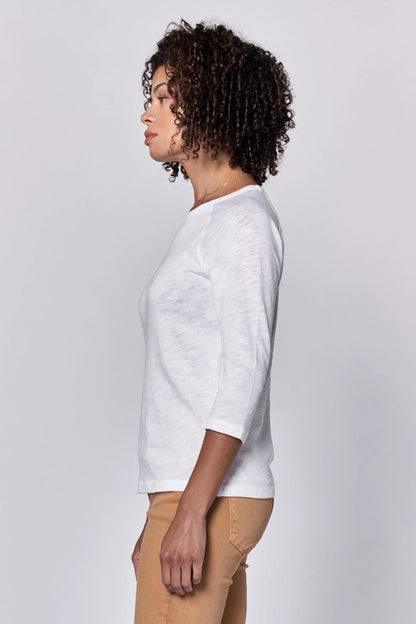 Dear John Sonoma Crew Neck Raglan Slub Knit Top