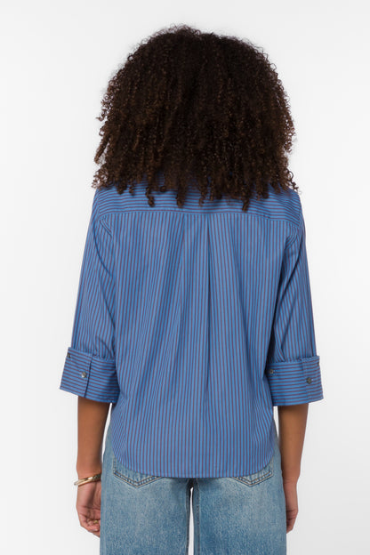 Velvet Heart Valencia Stripe Cotton Shirt