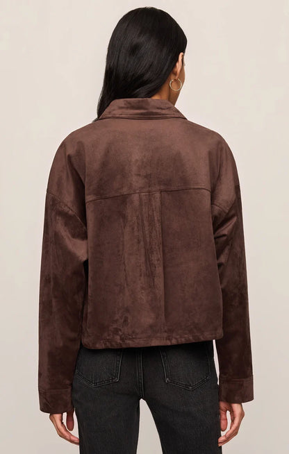 Z Supply All Day Cropped Suede Jacket