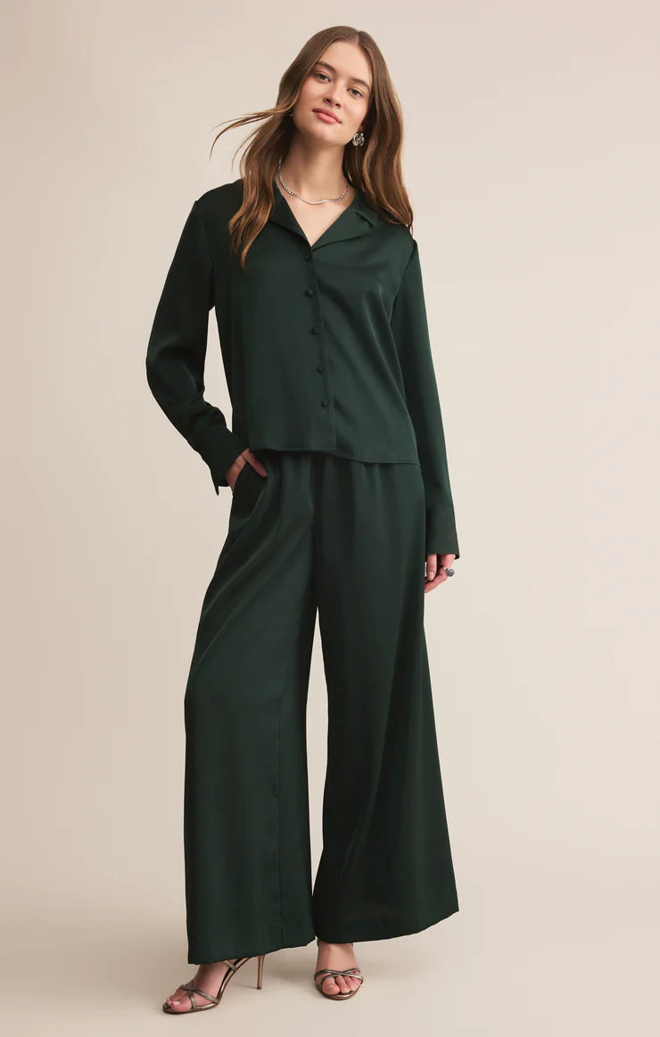 Z Supply Isolde Wide Leg Satin Pant