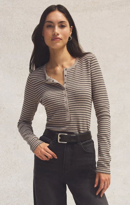 Z Supply Stella Striped Modal Rib Henley