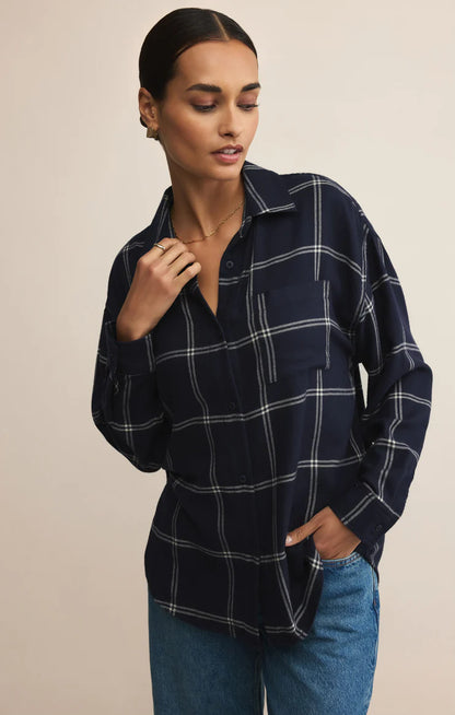 Z Supply River Plaid Button Up