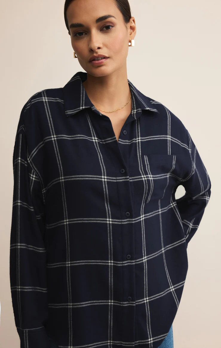 Z Supply River Plaid Button Up