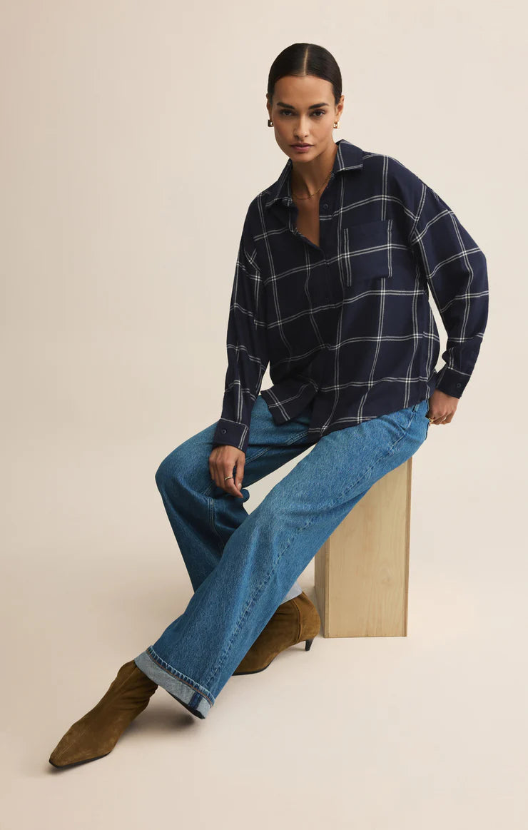 Z Supply River Plaid Button Up