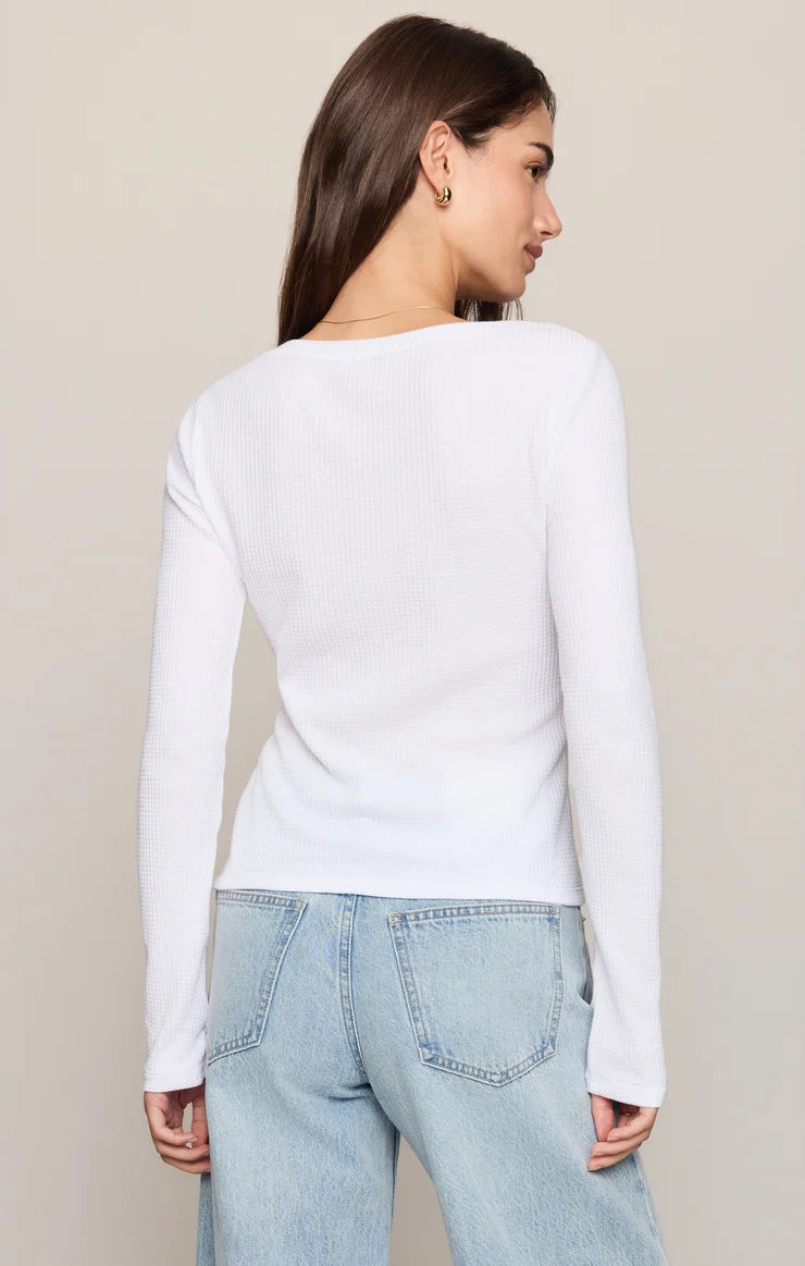Z Supply Albany Waffle Snap Front Top