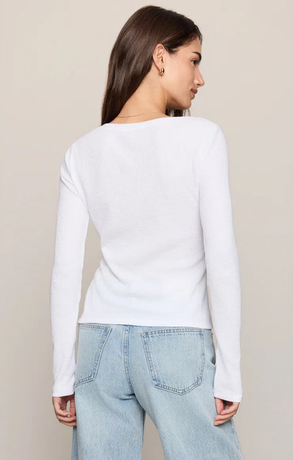 Z Supply Albany Waffle Snap Front Top
