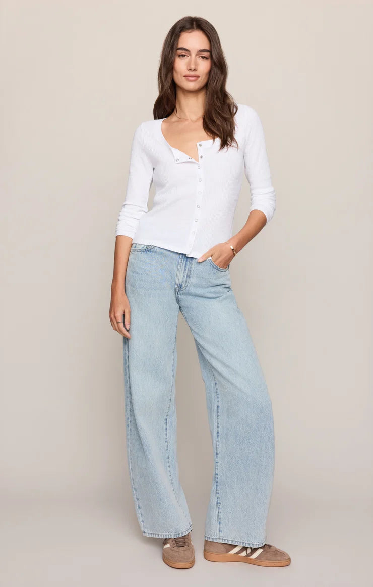 Z Supply Albany Waffle Snap Front Top