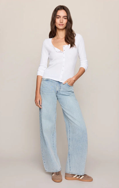 Z Supply Albany Waffle Snap Front Top