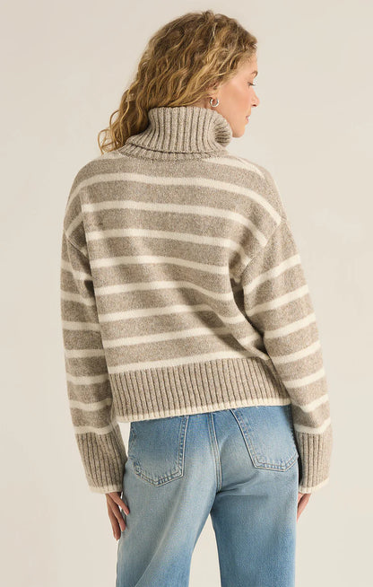 Z Supply Josephine Stripe Turtleneck Sweater