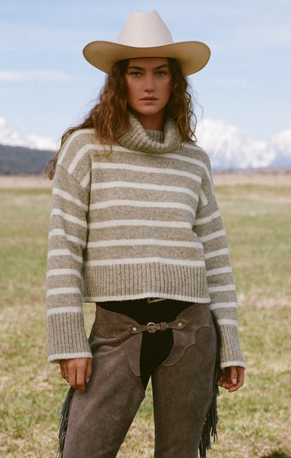 Z Supply Josephine Stripe Turtleneck Sweater