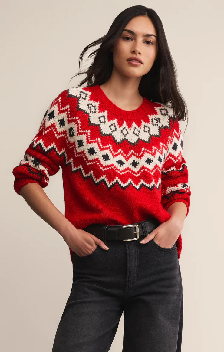 Z Supply Adornment Fair Isle Sweater