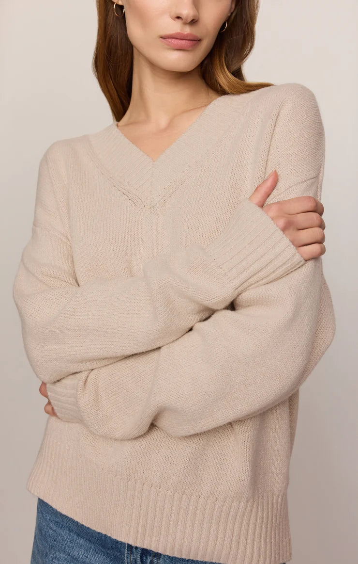 Z Supply Cloud Spun V Neck Sweater