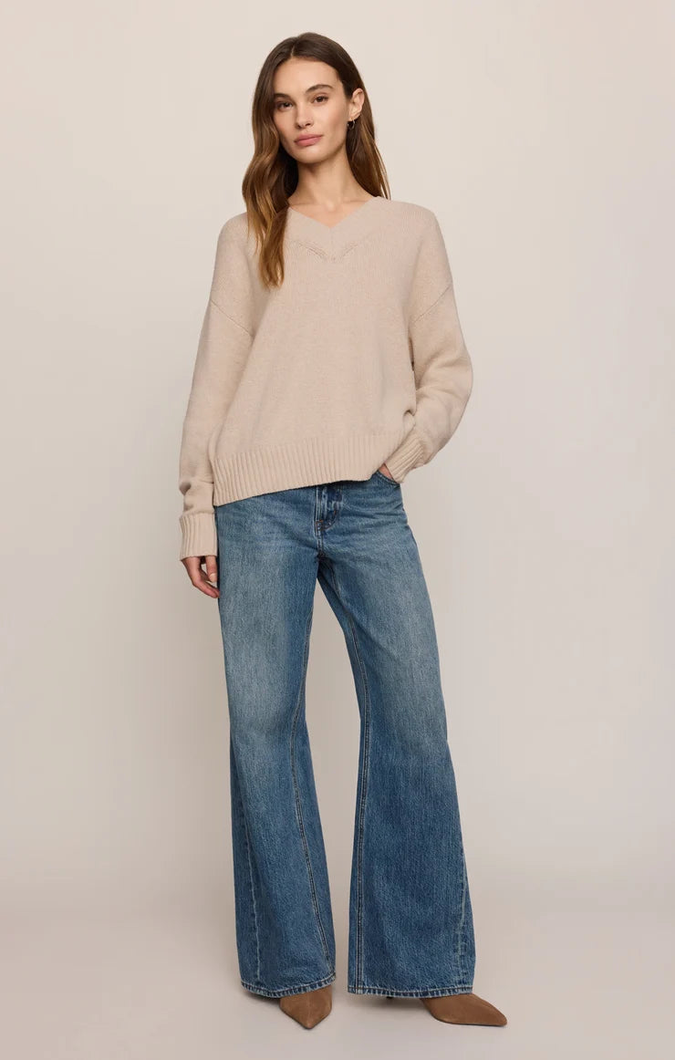 Z Supply Cloud Spun V Neck Sweater