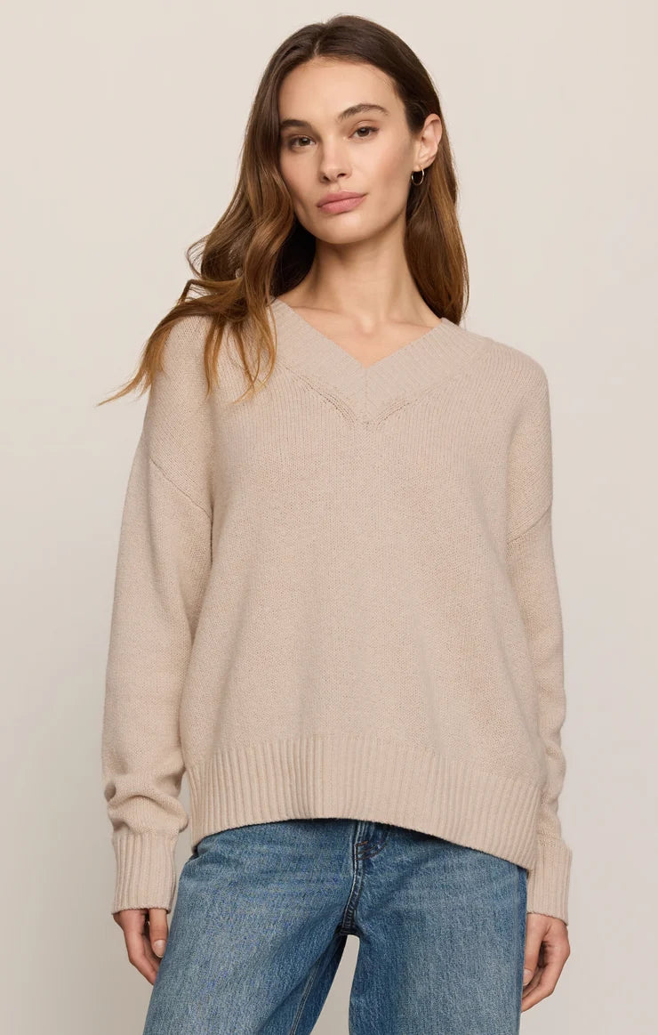 Z Supply Cloud Spun V Neck Sweater