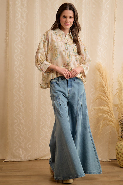 Floral Peplum Blouse