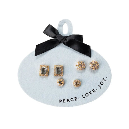 Crystal Holiday Earring Set
