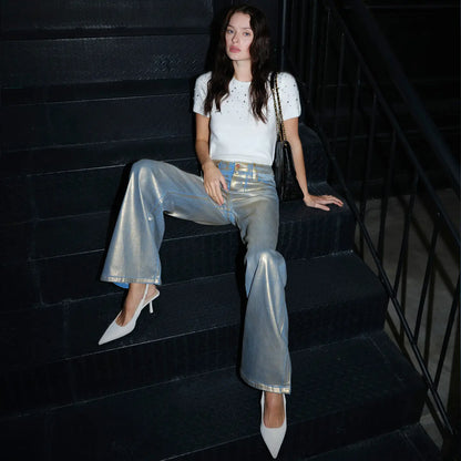 Bayeas High Rise Wide Leg Denim