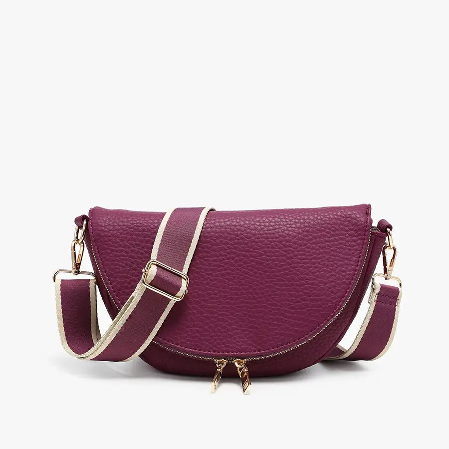 Alessandra Foldover Crescent Crossbody