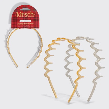 Kitsch Recycled Plastic Zigzag Headbands- Holiday