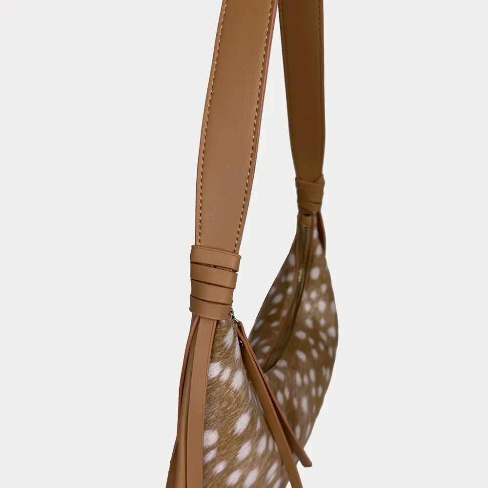 Ahdorned Sara Suede Shoulder Bag W/ Tassle